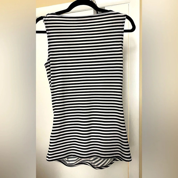 Michael Michael Kors Striped Cowl Neck Draped Sleeveless Top Size XS - Picture 2 of 6